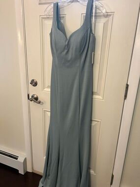 Sleeveless Pale Blue Evening Gown